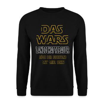 Rente Landschaftsbauer Rente Geschenk - Unisex Pullover - Schwarz - Vorne - Alina (178cm) & Michal (187cm)