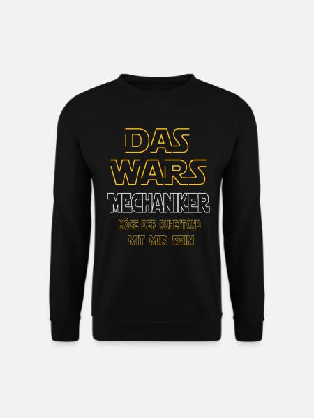 Rente Mechaniker Rente Geschenke - Unisex Pullover - Schwarz