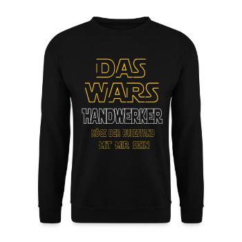 Rente Handwerker Rente Geschenk - Unisex Pullover - Schwarz - Vorne - Alina (178cm) & Michal (187cm)