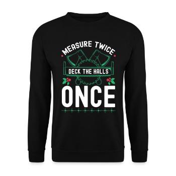 Décorez les couloirs avec une dent de sourire saine - Sweat-shirt Unisexe - noir - Devant - Alina (178cm) & Michal (187cm)