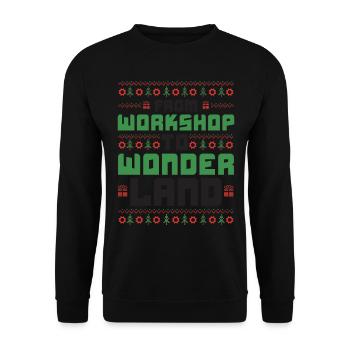 Schlitten für die zahnärztliche Untersuchung Zahnm - Unisex Pullover - Schwarz - Vorne - Alina (178cm) & Michal (187cm)