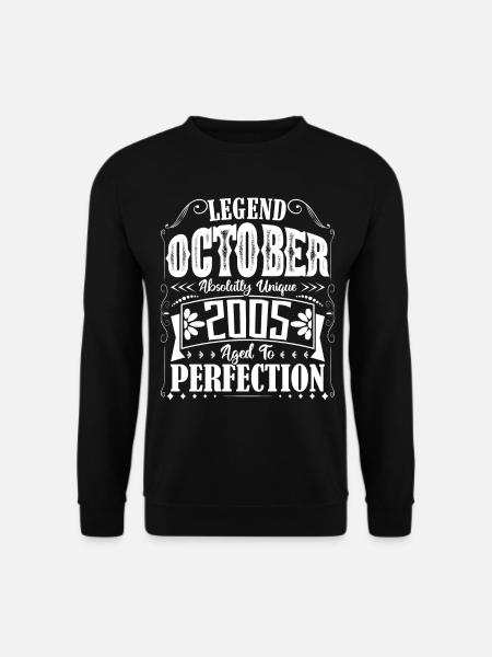 Oktober 2005. Oktober 2005 Geburtstagsgeschenk. - Unisex Pullover - Schwarz