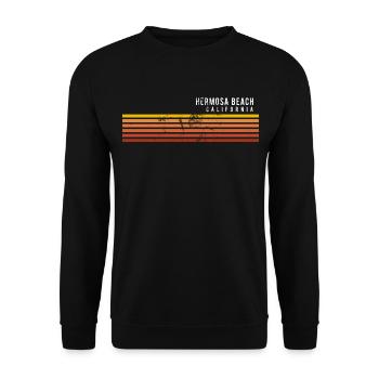 Retro Hermosa Beach Californie Vintage Vacances - Sweat-shirt Unisexe - noir - Devant - Alina (178cm) & Michal (187cm)