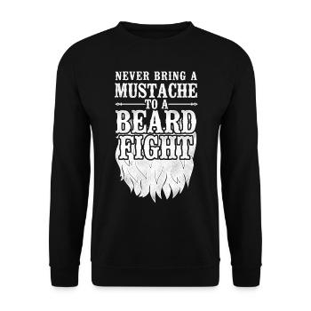 Beard Lover Bearded Man Never - Unisex Pullover - Schwarz - Vorne - Alina (178cm) & Michal (187cm)