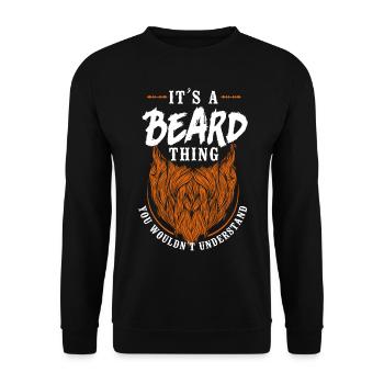 Beard Lover Bearded Man Ginger - Unisex Sweatshirt - black - Front - Alina (178cm) & Michal (187cm)