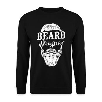 Beard Lover Bearded Man Beard - Unisex Sweatshirt - black - Front - Alina (178cm) & Michal (187cm)