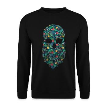 Beard Lover Bearded Man Flower - Unisex Sweatshirt - black - Front - Alina (178cm) & Michal (187cm)