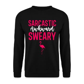 Sarcastique maladroit juré - Sarcasme pour les femmes - Sweat-shirt Unisexe - noir - Devant - Alina (178cm) & Michal (187cm)
