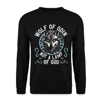 Wolf Of Odin Not A Lamp Of God Viking - Unisex Pullover - Schwarz - Vorne - Alina (178cm) & Michal (187cm)