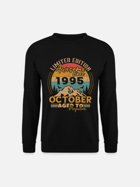 Original October 1995 vintage anniversary 1995 - Unisex Sweatshirt - black