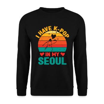 J’ai de la K-pop dans ma musique pop coréenne dans - Sweat-shirt Unisexe - noir - Devant - Alina (178cm) & Michal (187cm)