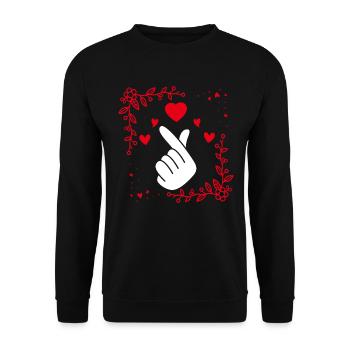 K-pop Lover Oppa Musique pop coréenne Corée du Sud - Sweat-shirt Unisexe - noir - Devant - Alina (178cm) & Michal (187cm)