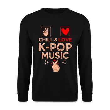 Amateurs de K-pop Oppa Musique pop coréenne Corée du Sud - Sweat-shirt Unisexe - noir - Devant - Alina (178cm) & Michal (187cm)