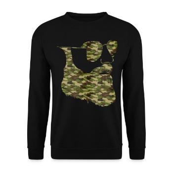 Beard Lover Bearded Man Camo - Unisex Sweatshirt - black - Front - Alina (178cm) & Michal (187cm)