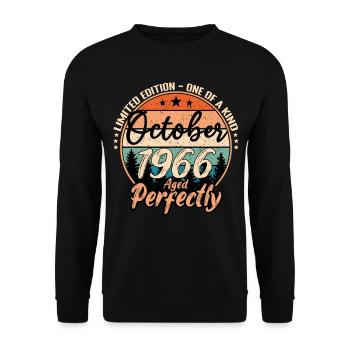 October 1966 anniversary 1966 legends October - Unisex Sweatshirt - black - Front - Alina (178cm) & Michal (187cm)