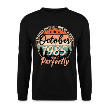 October 1985 anniversary 1985 legends October - Unisex Sweatshirt - black - Front - Alina (178cm) & Michal (187cm)