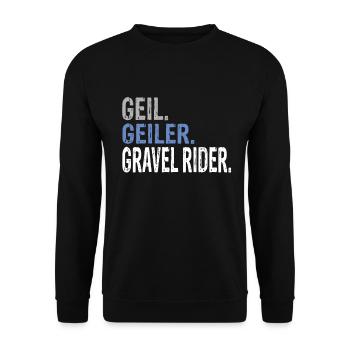 Gravel Bike Gravel Rider Gravel bikes Gravel Ride - Unisex Pullover - Schwarz - Vorne - Alina (178cm) & Michal (187cm)