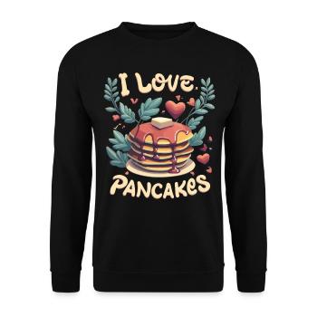 J’adore les crêpes - Sweat-shirt Unisexe - noir - Devant - Alina (178cm) & Michal (187cm)