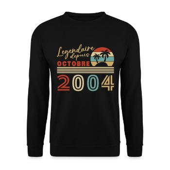 Original October 2004 vintage anniversary 2004 - Unisex Sweatshirt - black - Front - Alina (178cm) & Michal (187cm)