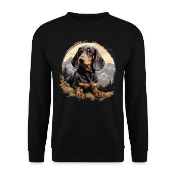 Alpine Badger Hound - Sweat-shirt Unisexe - noir - Devant - Alina (178cm) & Michal (187cm)