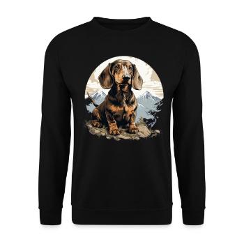 Alpine Badger Hound - Sweat-shirt Unisexe - noir - Devant - Alina (178cm) & Michal (187cm)