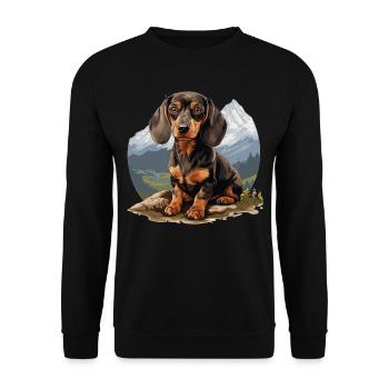 Alpine Badger Hound - Sweat-shirt Unisexe - noir - Devant - Alina (178cm) & Michal (187cm)