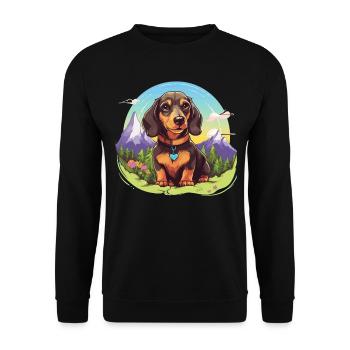 Alpine Badger Hound - Sweat-shirt Unisexe - noir - Devant - Alina (178cm) & Michal (187cm)