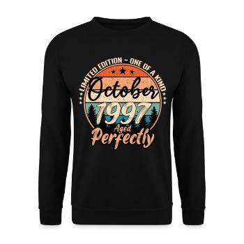October 1997 anniversary 1997 legends October - Unisex Sweatshirt - black - Front - Alina (178cm) & Michal (187cm)