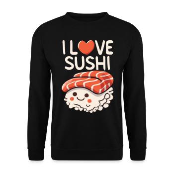 Sushi Dreams - Célébrez votre amour pour les sushis - Sweat-shirt Unisexe - noir - Devant - Alina (178cm) & Michal (187cm)