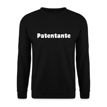 Patentante - Unisex Pullover - Schwarz - Vorne - Alina (178cm) & Michal (187cm)