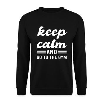 Gym Saying - Unisex Sweatshirt - black - Front - Alina (178cm) & Michal (187cm)