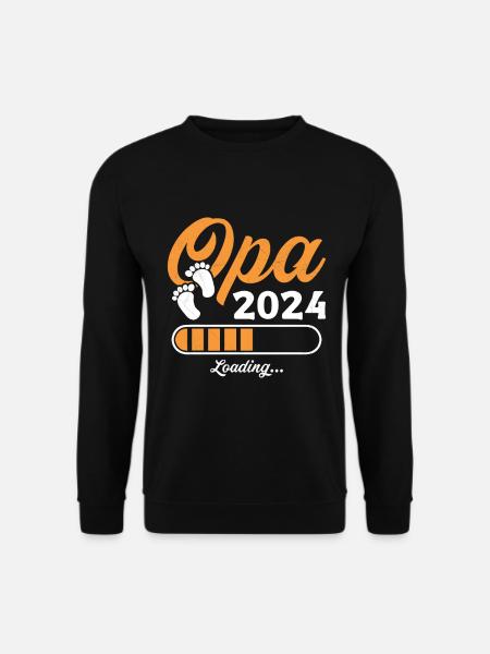 Werdender Opa 2024 Opa loading Geschenk Männer - Unisex Pullover - Schwarz