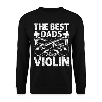 Les meilleurs papas jouent du violon musicien de violon F - Sweat-shirt Unisexe - noir - Devant - Alina (178cm) & Michal (187cm)
