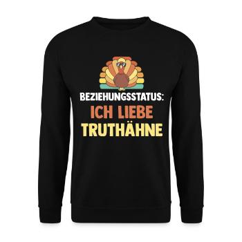 Beziehungsstatus Truthuhn Truthahn - Unisex Pullover - Schwarz - Vorne - Alina (178cm) & Michal (187cm)