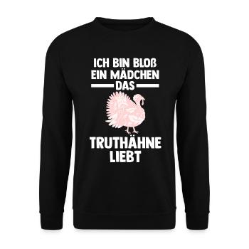 Truthuhn Truthahn - Unisex Pullover - Schwarz - Vorne - Alina (178cm) & Michal (187cm)