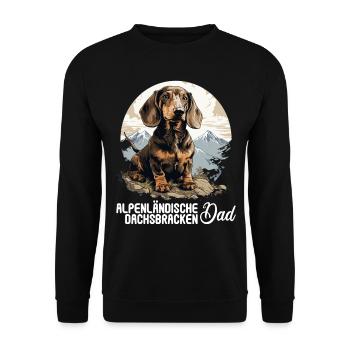 Alpenländische Dachsbracke - Unisex Pullover - Schwarz - Vorne - Alina (178cm) & Michal (187cm)