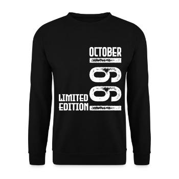 Cadeau Anniversaire Octobre 1991. October 1991. - Sweat-shirt Unisexe - noir - Devant - Alina (178cm) & Michal (187cm)