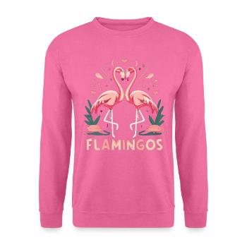 Vertrauen und Zuneigung - Flamingos der Liebe - Unisex Pullover - Pink - Vorne