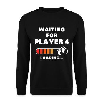 Zweites Mal Papa Mama Papa Mutter Zweites Kind - Unisex Pullover - Schwarz - Vorne - Alina (178cm) & Michal (187cm)