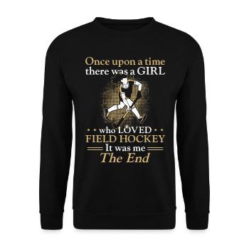 Field Hockey Once Upon A Time - Unisex Sweatshirt - black - Front - Alina (178cm) & Michal (187cm)