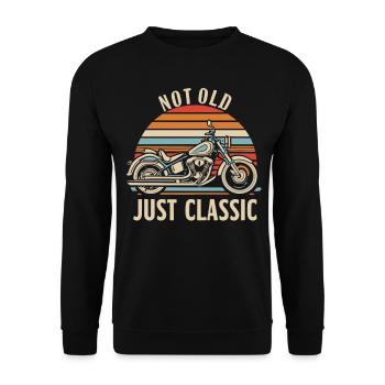 Classic Passion - For Timeless Bikers - Unisex Sweatshirt - black - Front - Alina (178cm) & Michal (187cm)