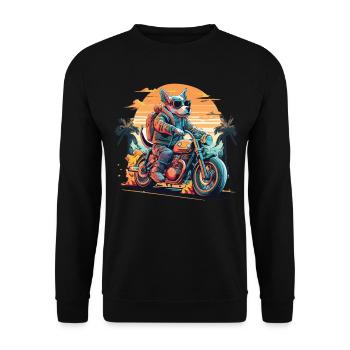 Ride Together - Motorcycling with a love of dogs - Unisex Sweatshirt - black - Front - Alina (178cm) & Michal (187cm)