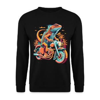 Casual Lizard Ride - Focus sur les motards expérimentés - Sweat-shirt Unisexe - noir - Devant - Alina (178cm) & Michal (187cm)