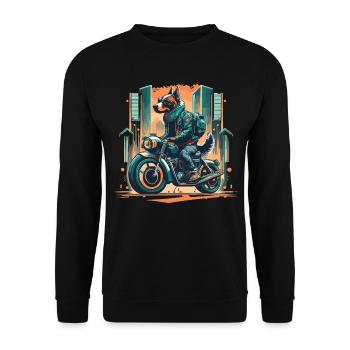 Chiens de moto - Aventure avec Paw Power - Sweat-shirt Unisexe - noir - Devant - Alina (178cm) & Michal (187cm)