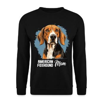 Hund American Foxhound - Unisex Pullover - Schwarz - Vorne - Alina (178cm) & Michal (187cm)