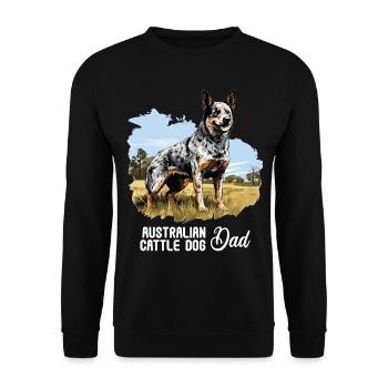 Hund Australian Cattle Dog - Unisex Pullover - Schwarz - Vorne - Alina (178cm) & Michal (187cm)