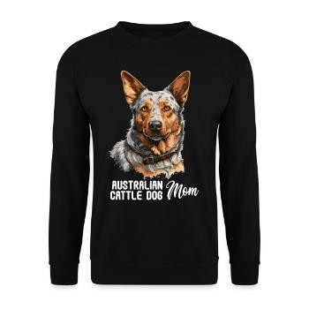 Hund Australian Cattle Dog - Unisex Pullover - Schwarz - Vorne - Alina (178cm) & Michal (187cm)