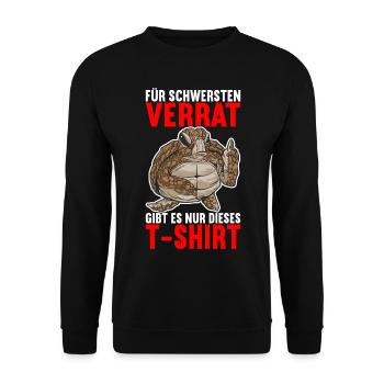 Abschiedsgeschenk Kollege Jobwechsel - Unisex Pullover - Schwarz - Vorne - Alina (178cm) & Michal (187cm)