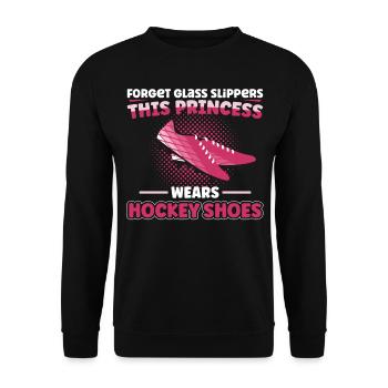 Field Hockey Forget Glass Slippers - Unisex Pullover - Schwarz - Vorne - Alina (178cm) & Michal (187cm)