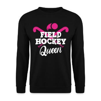 Field Hockey Queen Field Hockey - Unisex Pullover - Schwarz - Vorne - Alina (178cm) & Michal (187cm)